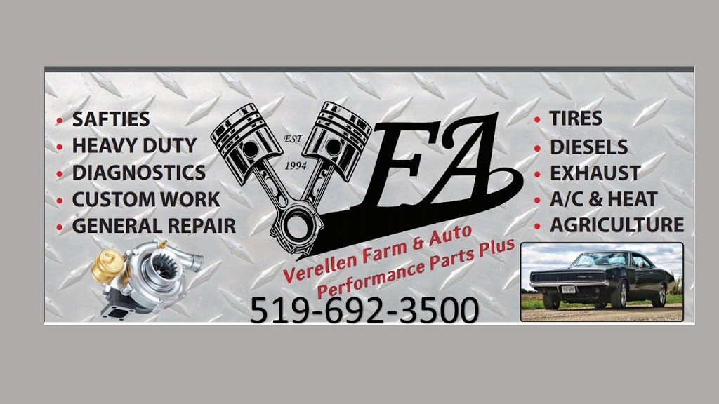 Verellen Farm & Auto | 12375 Cider Mill Line, Thamesville, ON N0P 2K0, Canada | Phone: (519) 692-3500