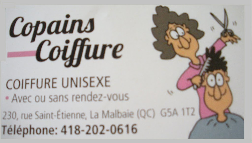 Copains Coiffure | 230 Rue St Étienne, La Malbaie, QC G5A 1T2, Canada | Phone: (418) 202-0616