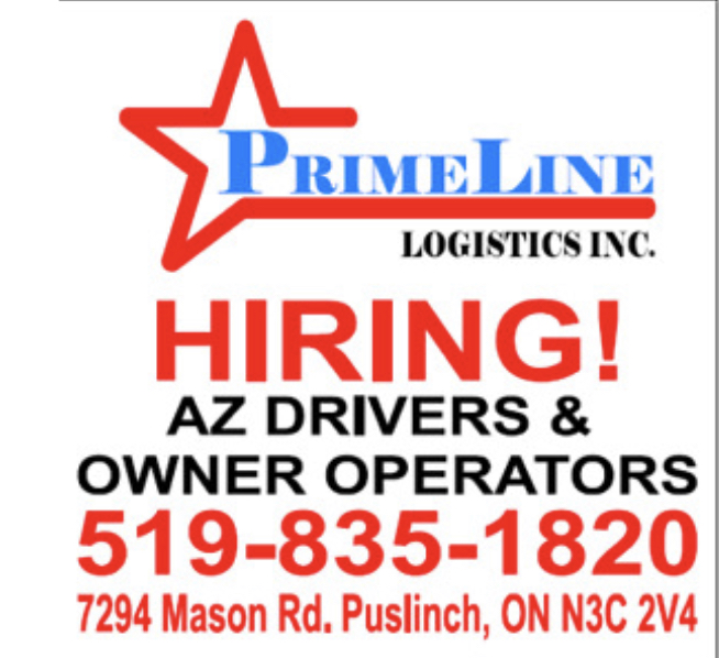 Primeline Logistics Inc. | 7294 Mason Rd, Cambridge, ON N3C 2V4, Canada | Phone: (519) 835-1820