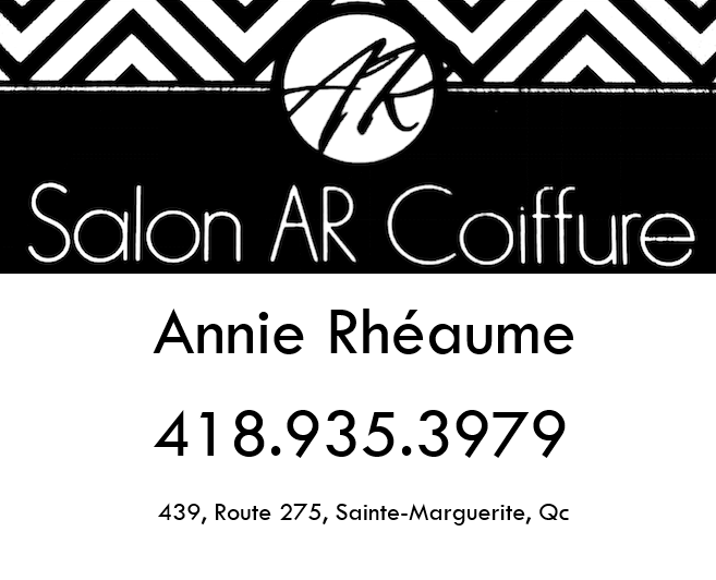 AR COIFFURE | 516 D Rue Bellevue, Sainte-Marguerite, QC G0S 2X0, Canada | Phone: (418) 935-3979