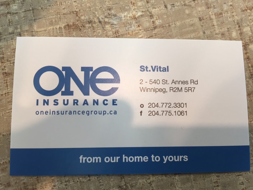 ONE Insurance - St. Vital | 540 St Annes Rd #2, Winnipeg, MB R2M 5R7, Canada | Phone: (204) 940-5510