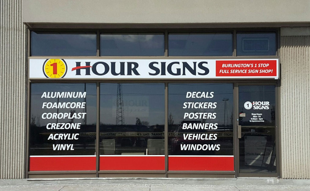 1 Hour Signs | 4129 Harvester Rd Unit C, Burlington, ON L7L 5M3, Canada | Phone: (905) 631-3030