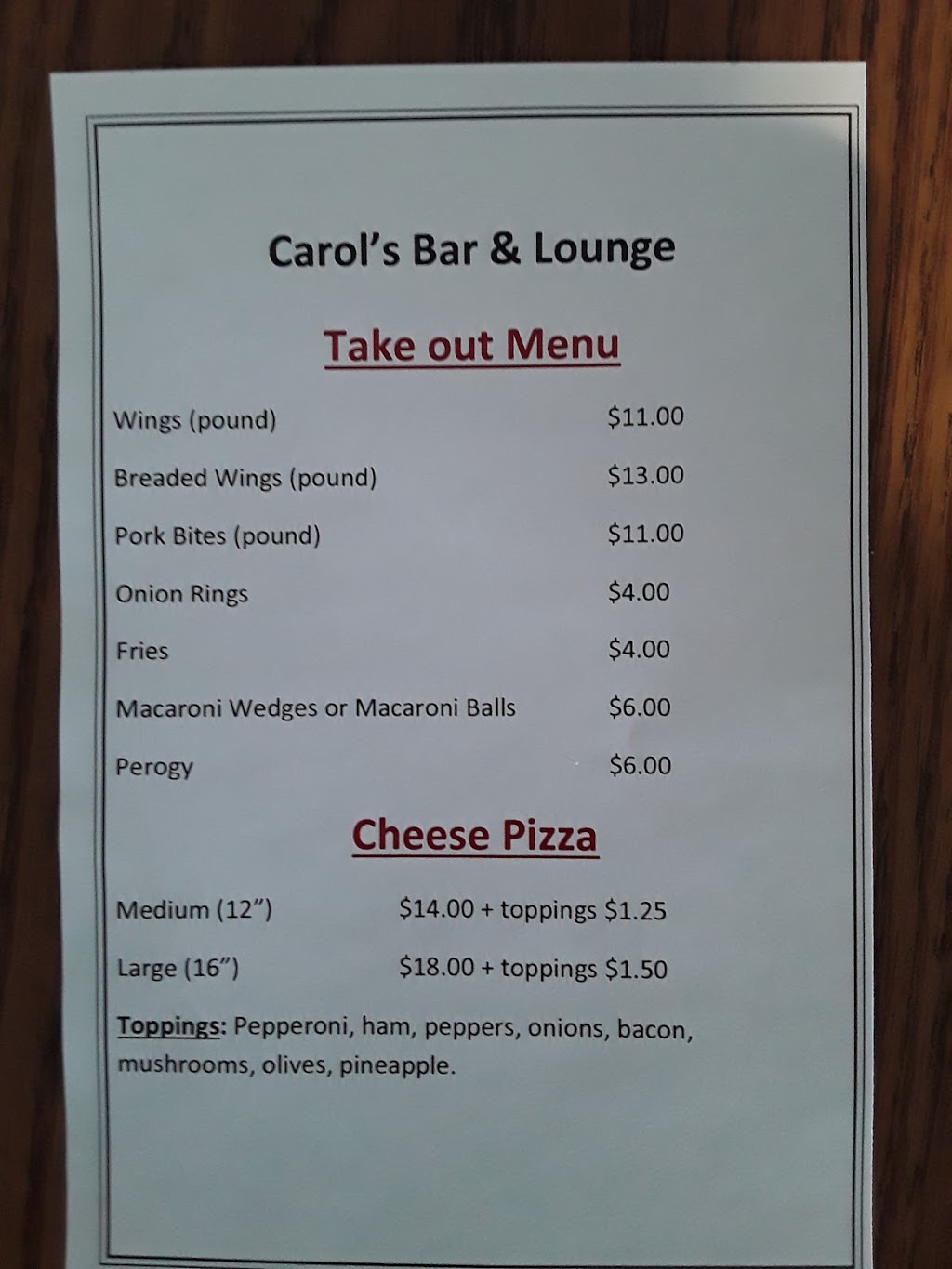 Carols Bar | 109 Elsinore Ave, Standard, AB T0J 3G0, Canada | Phone: (587) 562-2001