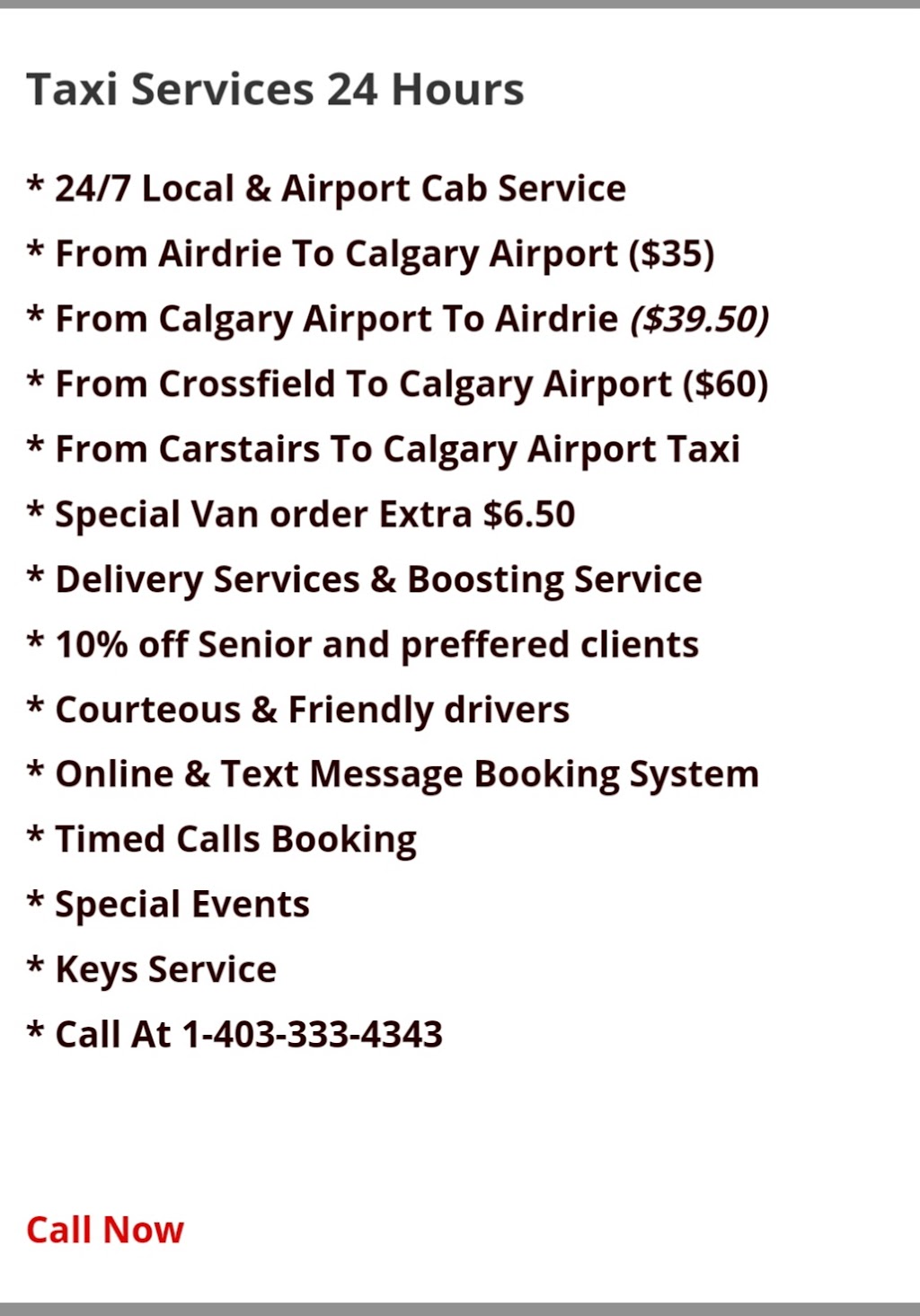 Yellow Cabs - Airdrie Taxi | 94 Midtown Blvd SW, Airdrie, AB T4B 4E5, Canada | Phone: (403) 333-4343