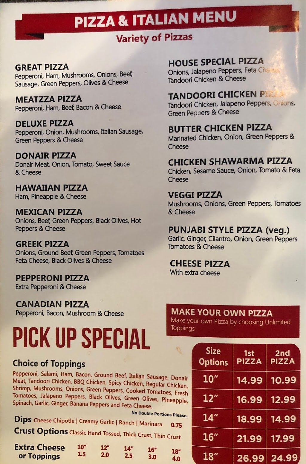 Okotoks Pizza & Donair | 116 Elizabeth St, Okotoks, AB T1S 1J9, Canada | Phone: (403) 982-9555