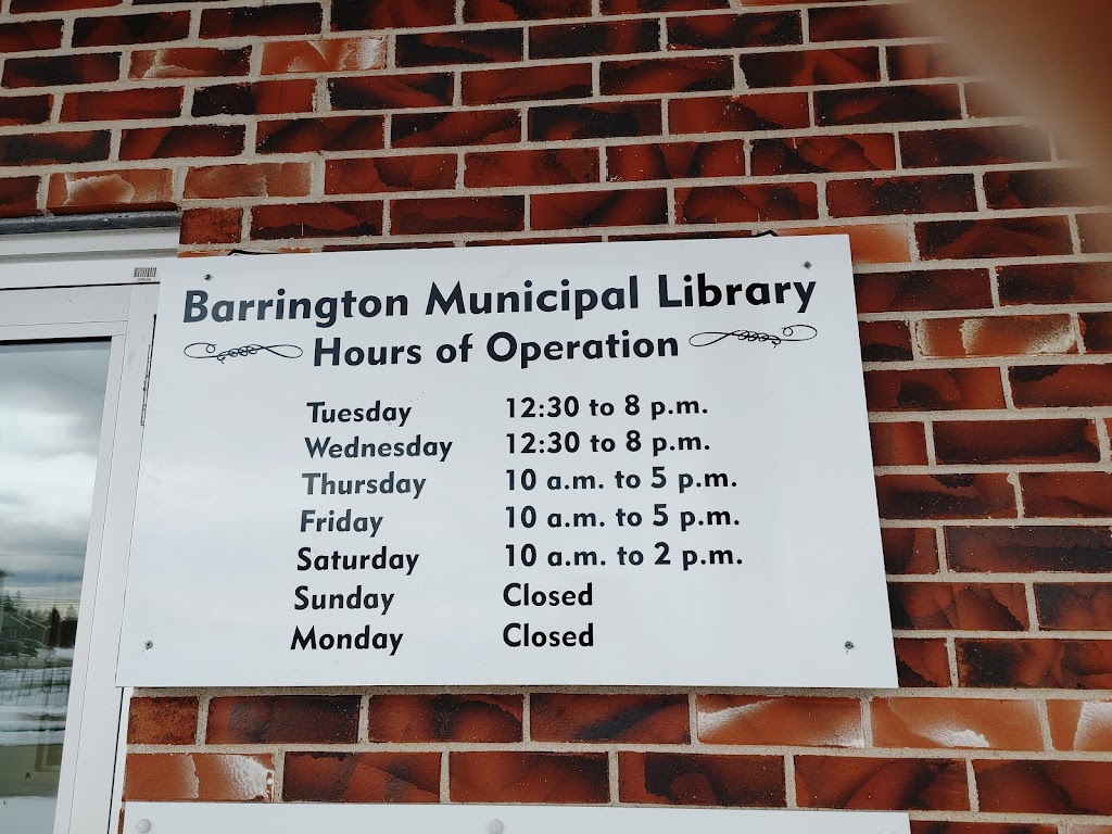 Barrington Municipal Library | 3588 Nova Scotia Trunk 3, Barrington Passage, NS B0W 1G0, Canada | Phone: (902) 637-3348