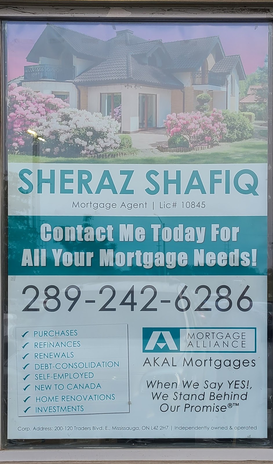 AKAL Mortgages Inc- Sheraz Shafiq | 2945 Sandalwood Pkwy E, Brampton, ON L6R 3J6, Canada | Phone: (416) 621-1300