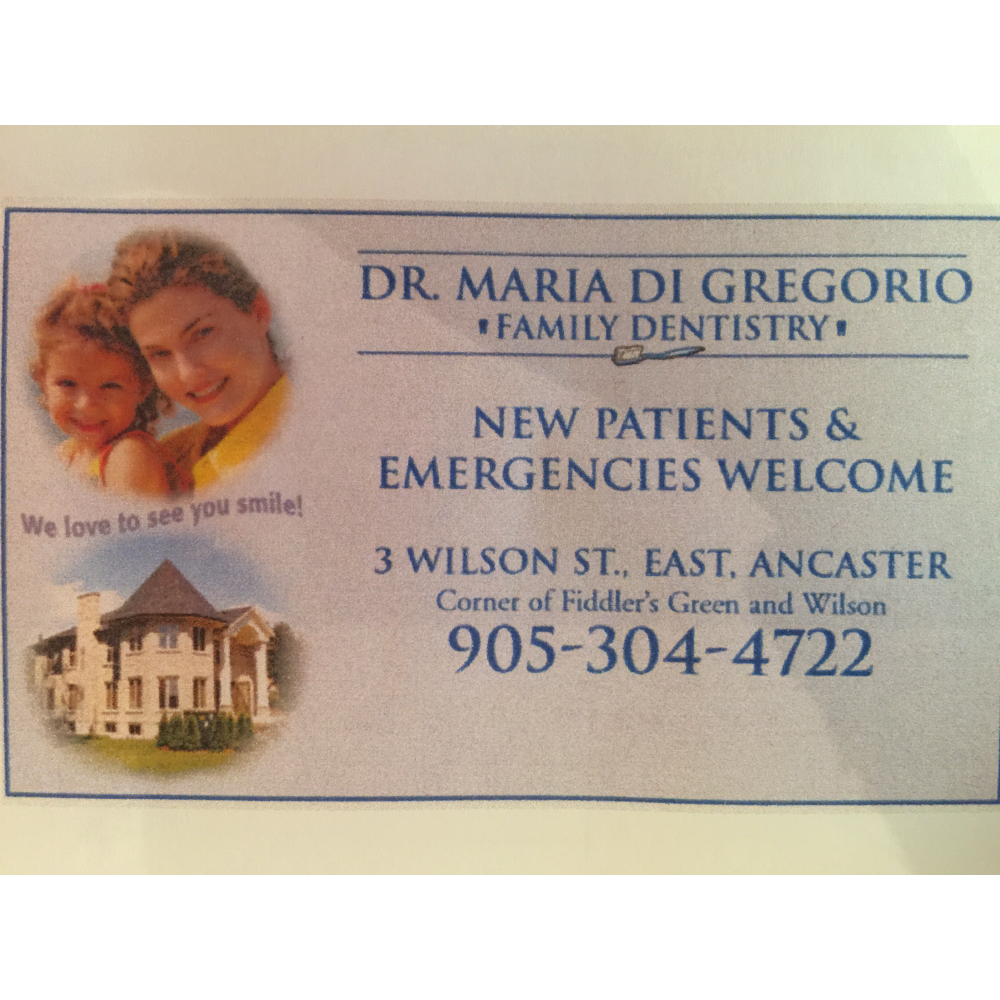 Dr Maria Di Gregorio | 3 Wilson St E,, Second Level, Ancaster, ON L9G 2B3, Canada | Phone: (905) 304-4722