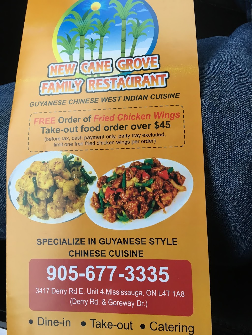 New Cane Grove Family Restaurant | 3417 Derry Rd E, Mississauga, ON L4T 1A8, Canada | Phone: (905) 677-3335