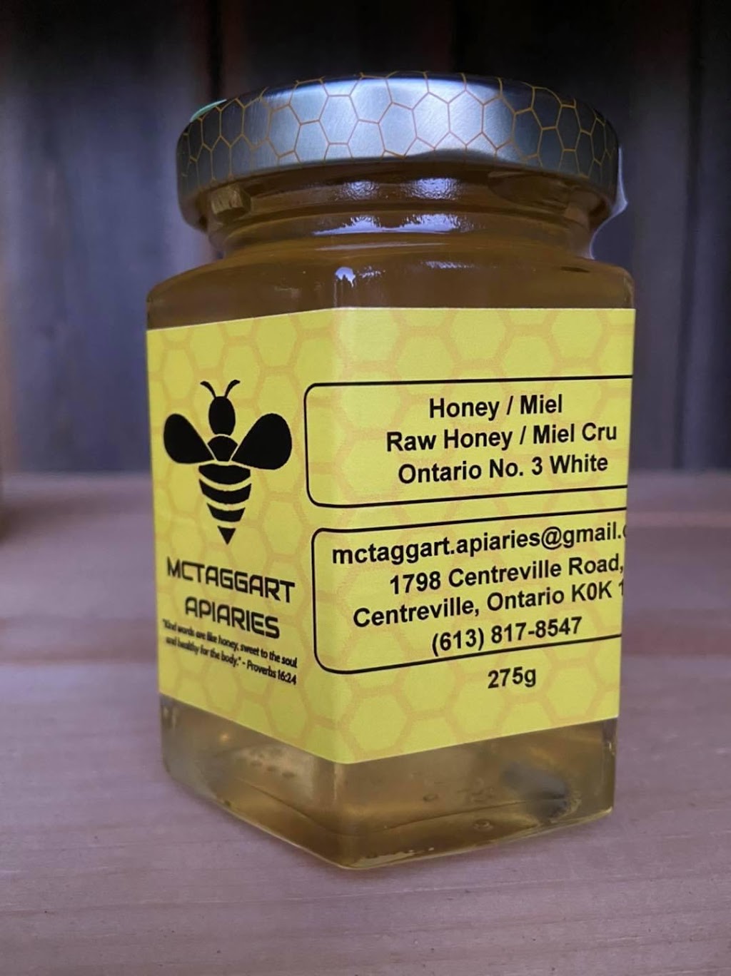 McTaggart Apiaries | 1798 Centreville Rd, Centreville, ON K0K 1N0, Canada | Phone: (613) 817-8547