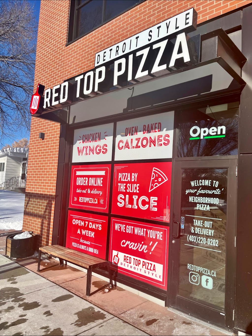 Red Top Pizza - Detroit Style (Brentwood) | 1350 Northmount Dr NW, Calgary, AB T2L 0E8, Canada | Phone: (403) 270-4688