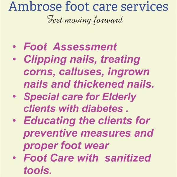 AMBROSE FOOT CARE SERVICES | 47234 Sylvan Dr, Chilliwack, BC V2R 0R8, Canada | Phone: (604) 791-6061