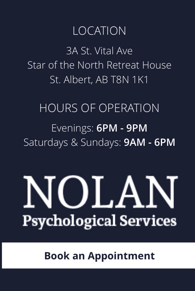 Nolan Psychological Services | 3A St Vital Ave, St. Albert, AB T8N 1K1, Canada | Phone: (780) 965-3101