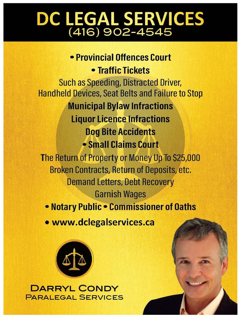 DC Legal Services | 157 Third Line, Oakville, ON L6L 3Z9, Canada | Phone: (416) 902-4545