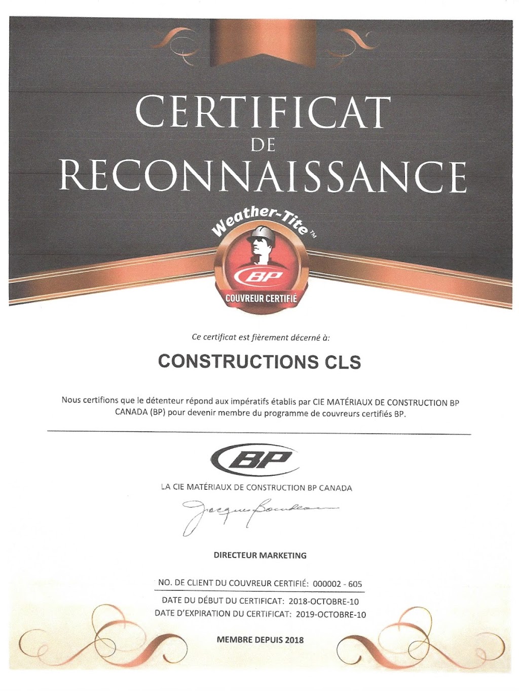 Constructions CLS et SoS Toitures | 309 Rue Saint-Émile, Chicoutimi, QC G7G 2L3, Canada | Phone: (418) 290-6508