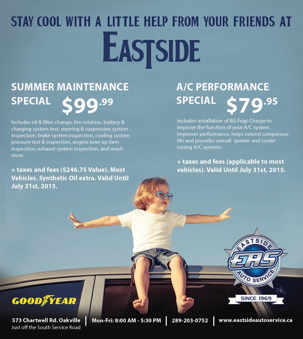 Eastside Auto Service | 573 Chartwell Rd, Oakville, ON L6J 4A8, Canada | Phone: (289) 856-3278