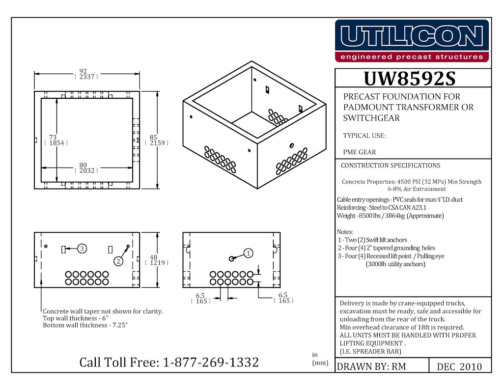 Utilicon Engineered Precast Structures | 285 Dissette St, Bradford, ON L3Z 3G9, Canada | Phone: (905) 778-8400