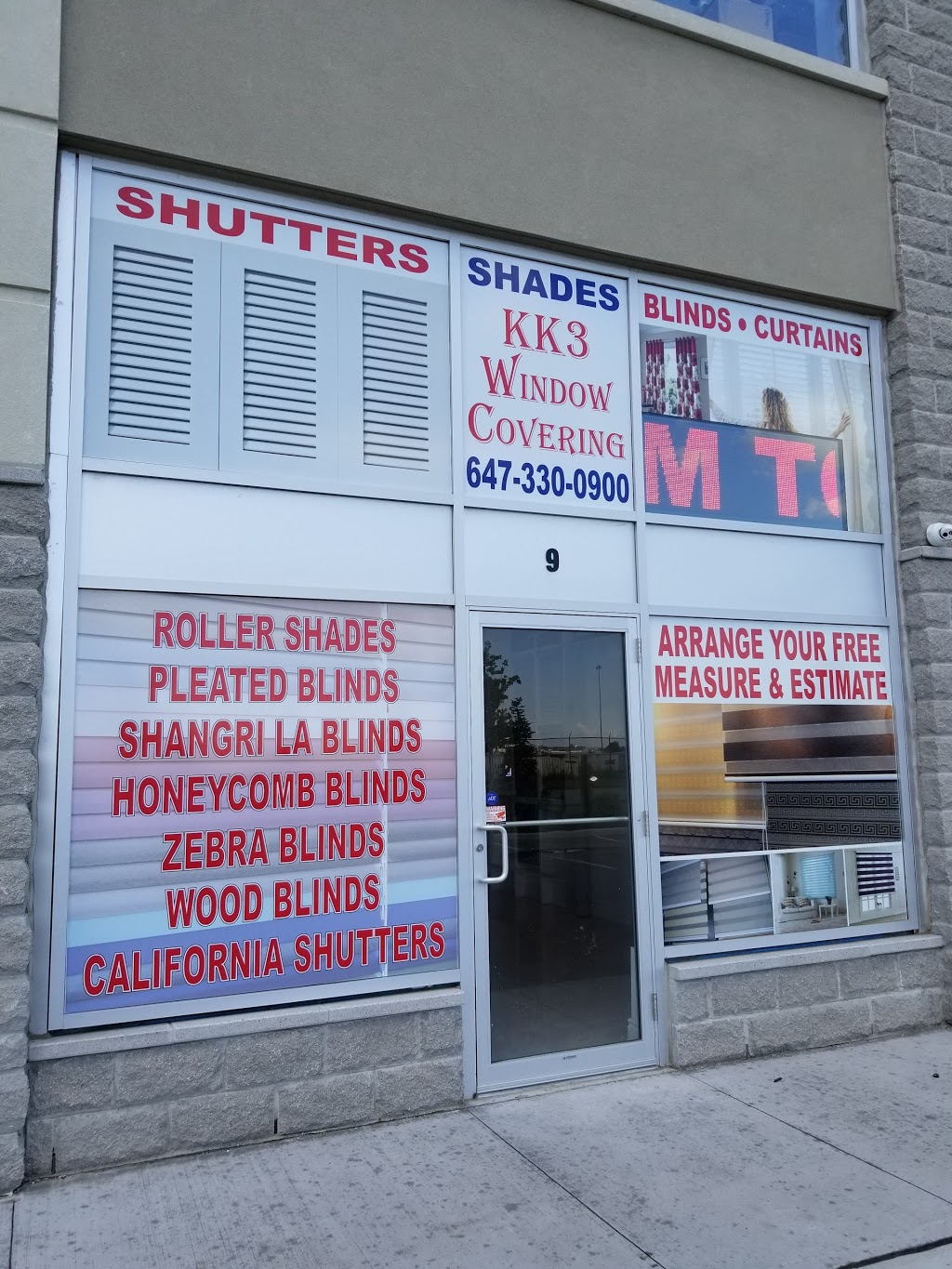 KK3 Window Covering | 20 Maritime Ontario Blvd Unit 9, Brampton, ON L6S 0E7, Canada | Phone: (647) 330-0900