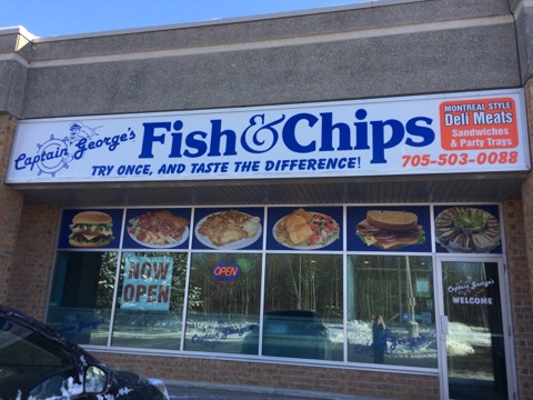 Captain Georges Fish & Chips | 237 Mapleview Dr E #6, Barrie, ON L4N 0W5, Canada | Phone: (705) 503-0088