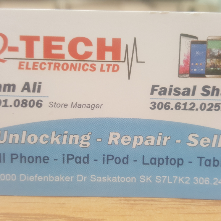 Q-Tech Electronics Ltd. | 3000 Diefenbaker Dr unit no 2, Saskatoon, SK S7L 7K2, Canada | Phone: (306) 244-2525