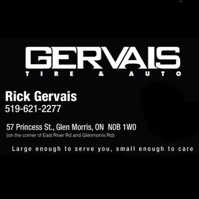 Gervais Tire & Auto | 57 Princess St, Glen Morris, ON N0B 1W0, Canada | Phone: (519) 621-2277