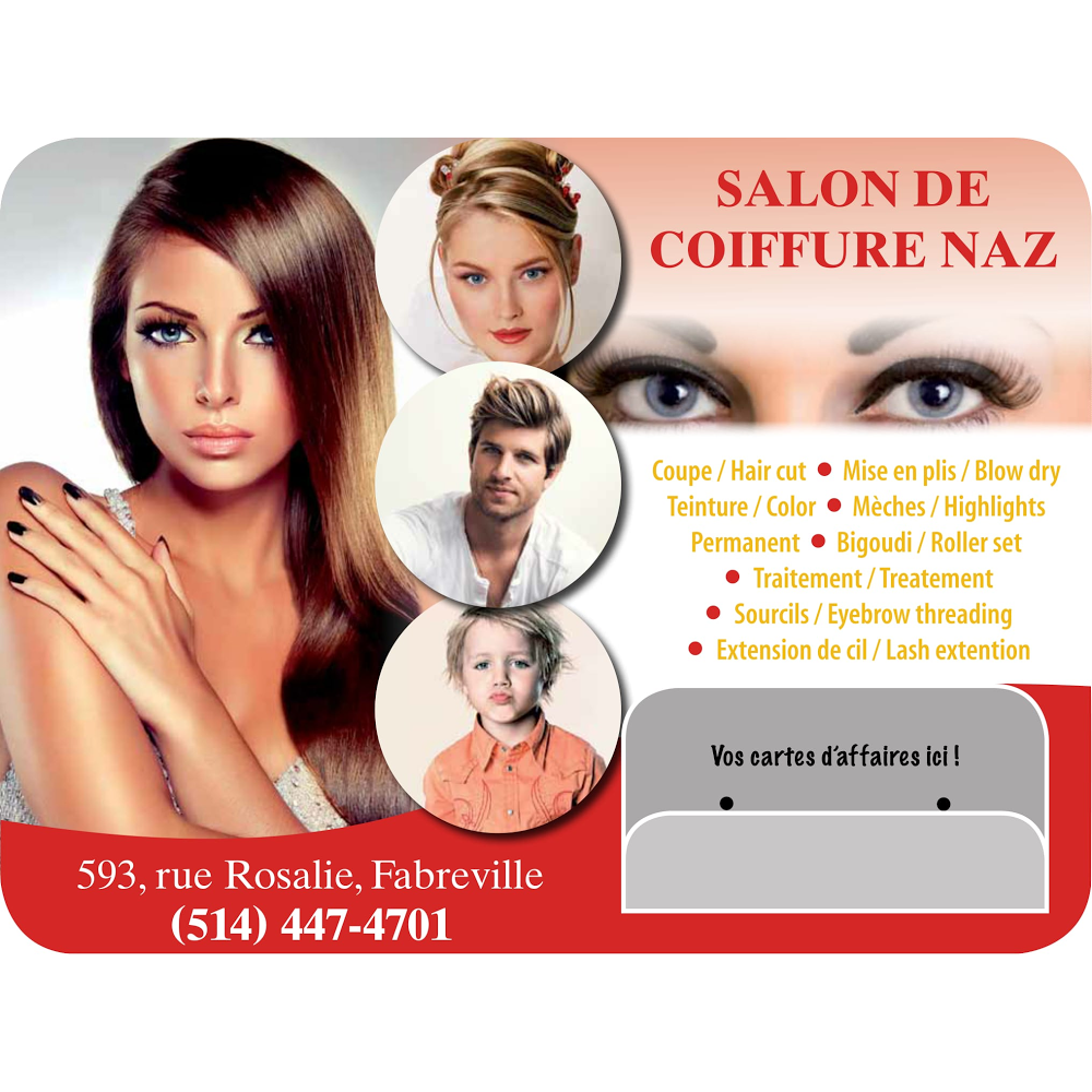 coiffure-naz | 593 Rue Rosalie, Laval, QC H7R 0E4, Canada | Phone: (514) 447-4701