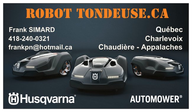 Robot tondeuse.ca | 3 Rue de Jonzac, Baie-Saint-Paul, QC G3Z 1C5, Canada | Phone: (418) 240-0321