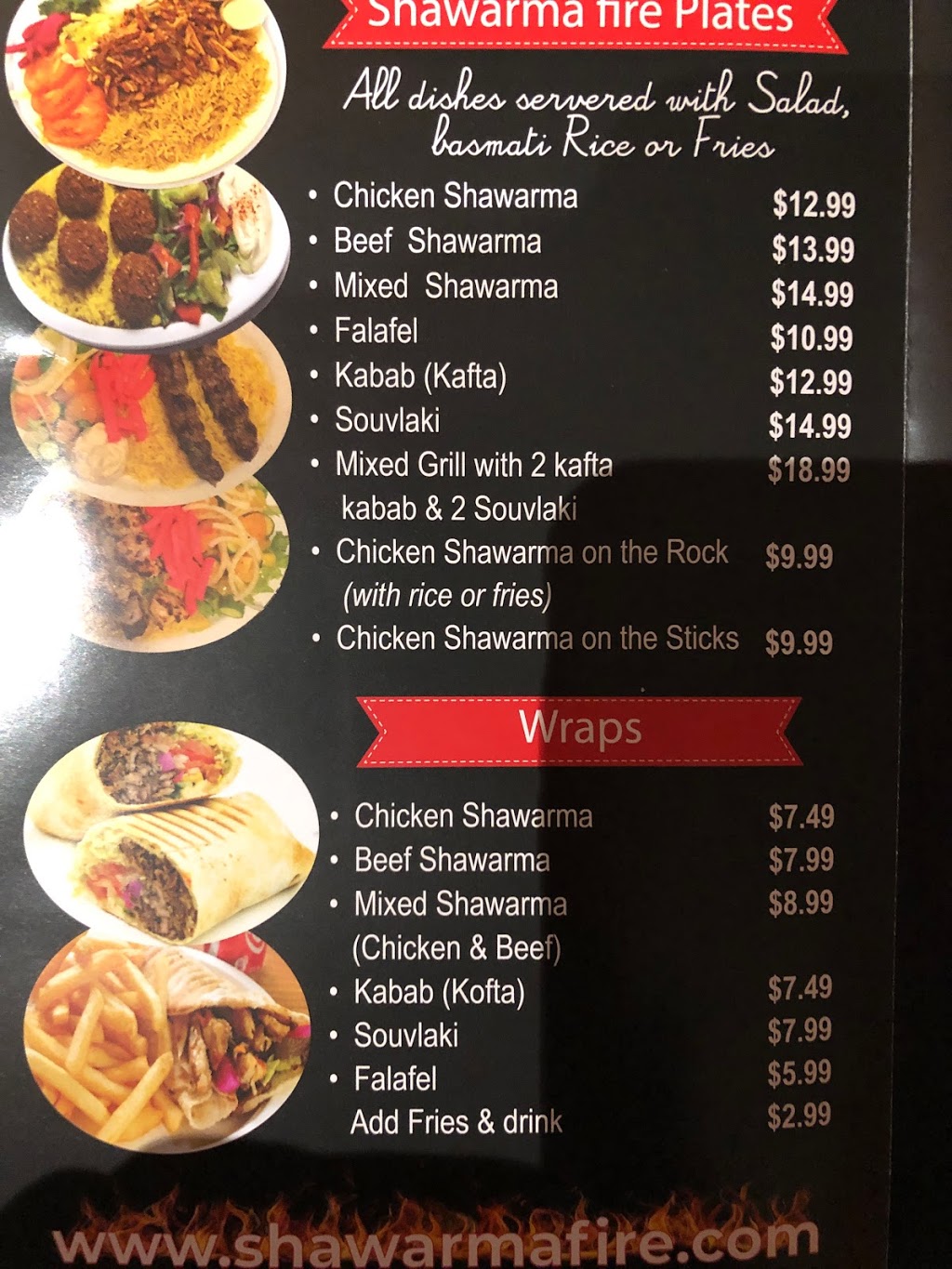 Shawarma Fire | 649 Yonge St unit#3, Barrie, ON L4N 4E7, Canada | Phone: (705) 737-0777