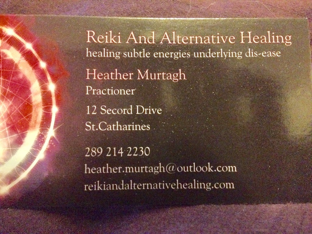 Reiki and Alternative Healing | 12 Secord Dr, St. Catharines, ON L2N 1K8, Canada | Phone: (289) 214-2230