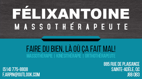 Félixantoine Arpin-Plante - Massothérapeute | 885 Rue de Plaisance, Sainte-Adèle, QC J8B 0B3, Canada | Phone: (514) 775-8808