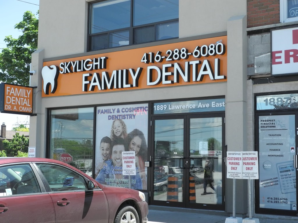 Skylight Family Dental | 1889 Lawrence Ave E, Scarborough, ON M1R 2Y3, Canada | Phone: (416) 288-6080