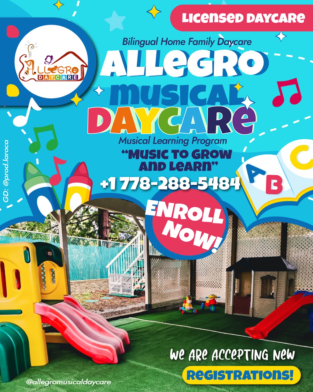 Allegro Musical Daycare | 3143 Sechelt Dr, Coquitlam, BC V3B 5X8, Canada | Phone: (778) 288-5484