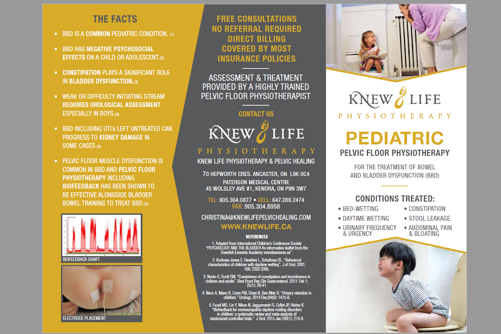 KNEW LIFE PHYSIOTHERAPY & PELVIC HEALING | 70 Hepworth Cres, Ancaster, ON L9K 0C4, Canada | Phone: (905) 304-0877