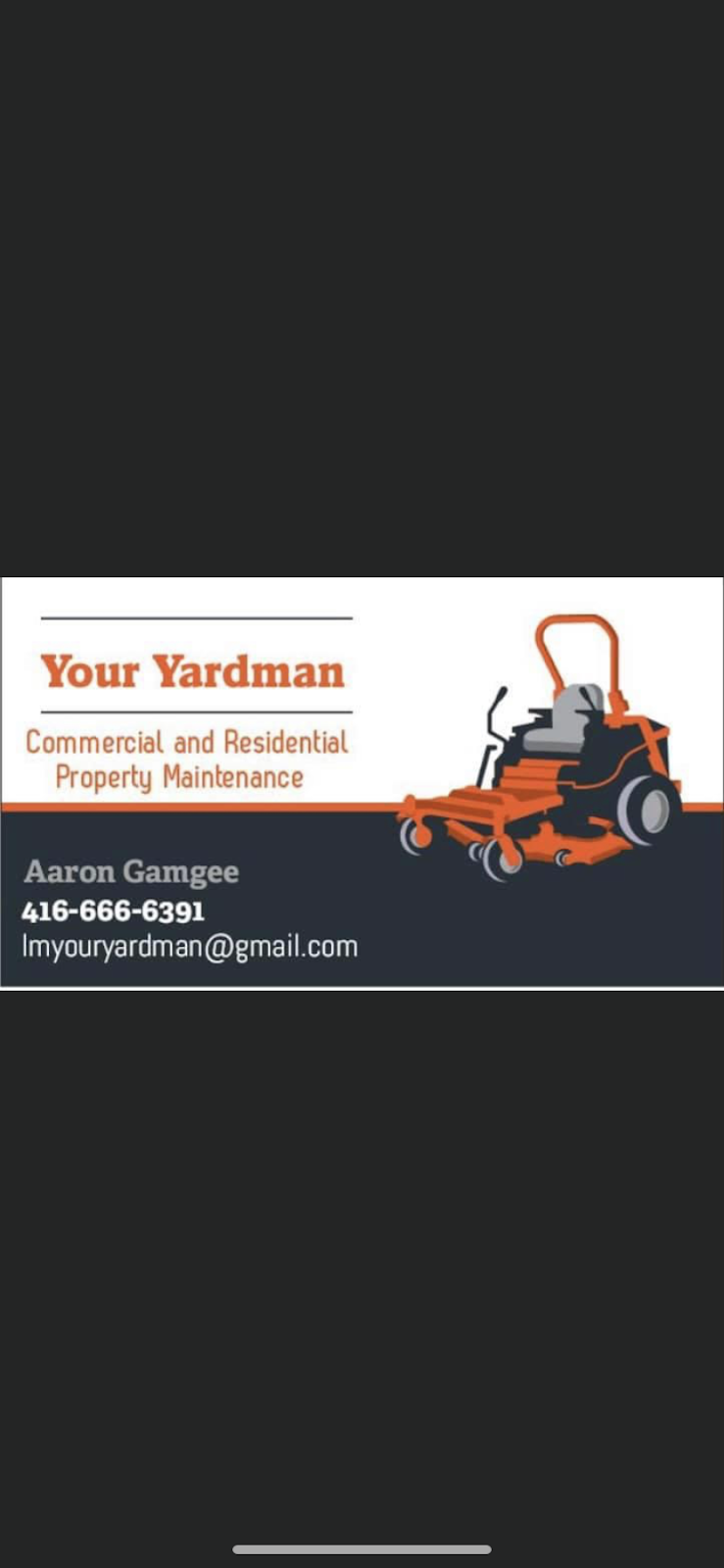 Your Yard Man | 3866 Highland Dr, Ridgeway, ON L0S 1N0, Canada | Phone: (416) 666-6391