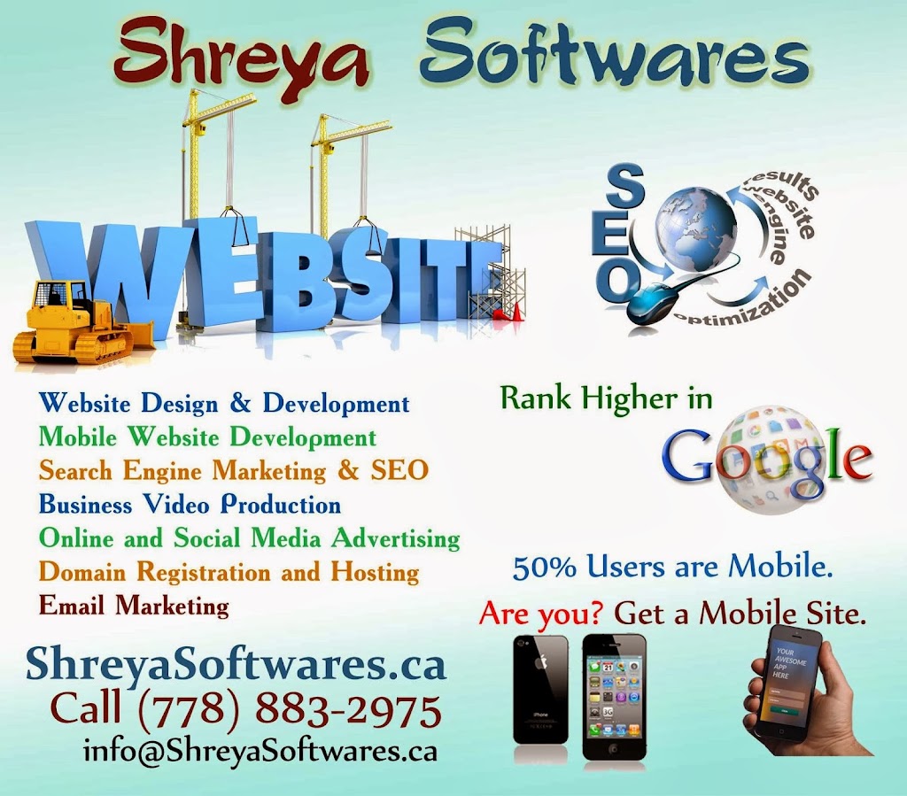 Shreya Softwares | 12959 73b Ave, Surrey, BC V3W 7K4, Canada | Phone: (778) 868-7950