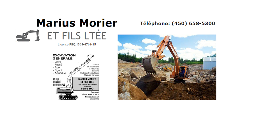 Marius Morier Et Fils Ltee | 384 Chemin des Patriotes, Saint-Mathias-sur-Richelieu, QC J3L 6B5, Canada | Phone: (450) 658-5300