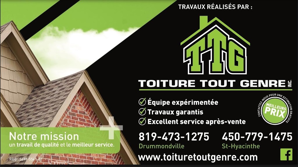 Toiture Tout Genre | 2100 Rue Lambert-Sarazin, Saint-Hyacinthe, QC J2T 0C7, Canada | Phone: (450) 779-1475