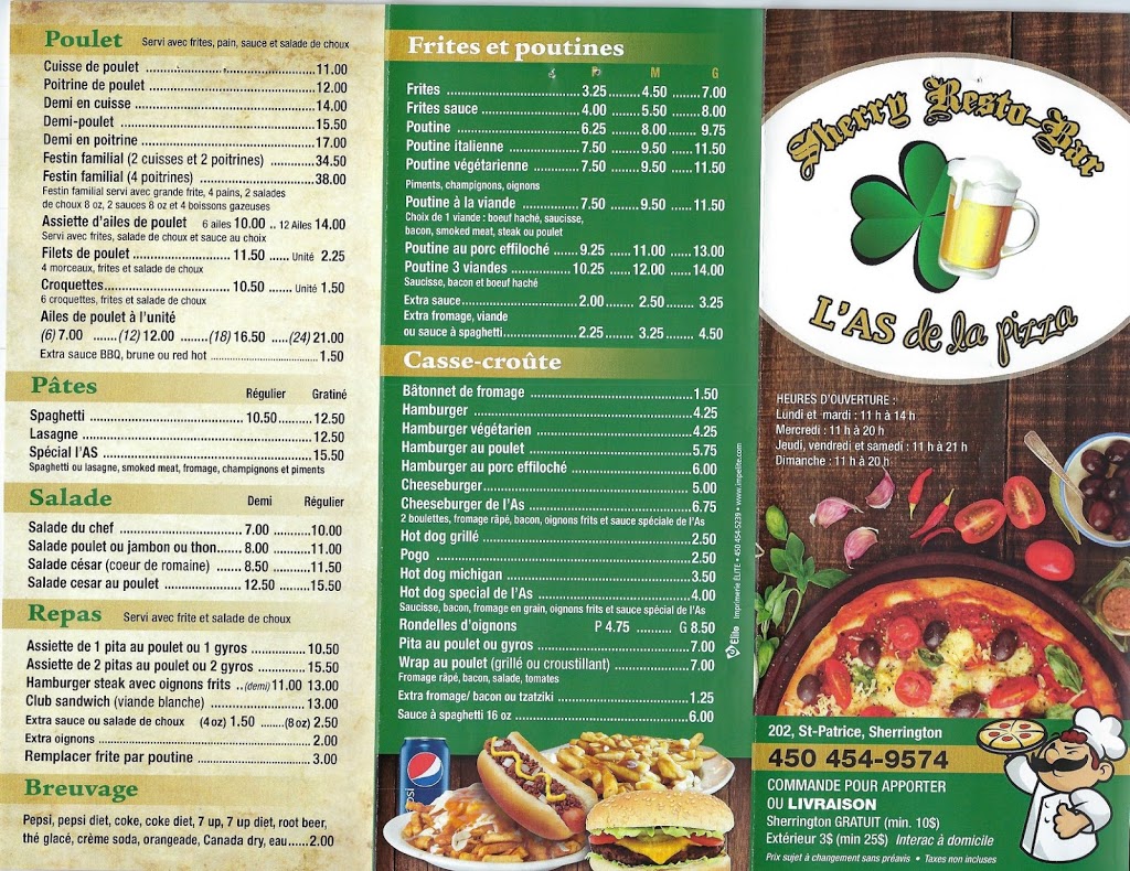 LAs de la Pizza | 202 Rue Saint-Patrice, Sherrington, QC J0L 2N0, Canada | Phone: (450) 454-9574