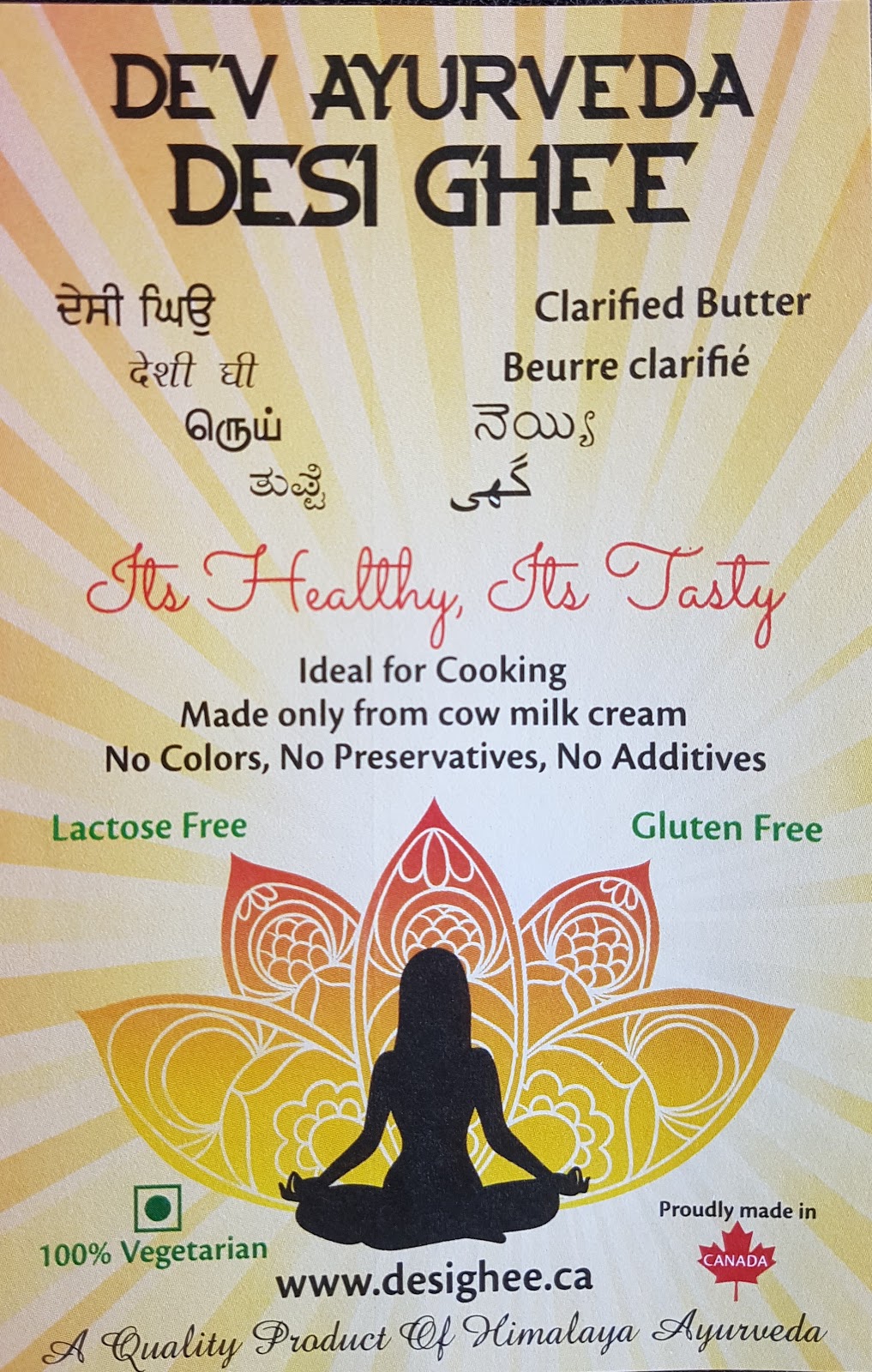 Dev Ayurveda Desi Ghee | 2960 Drew Rd Unit 157C, Mississauga, ON L4T 0A5, Canada | Phone: (416) 574-5400