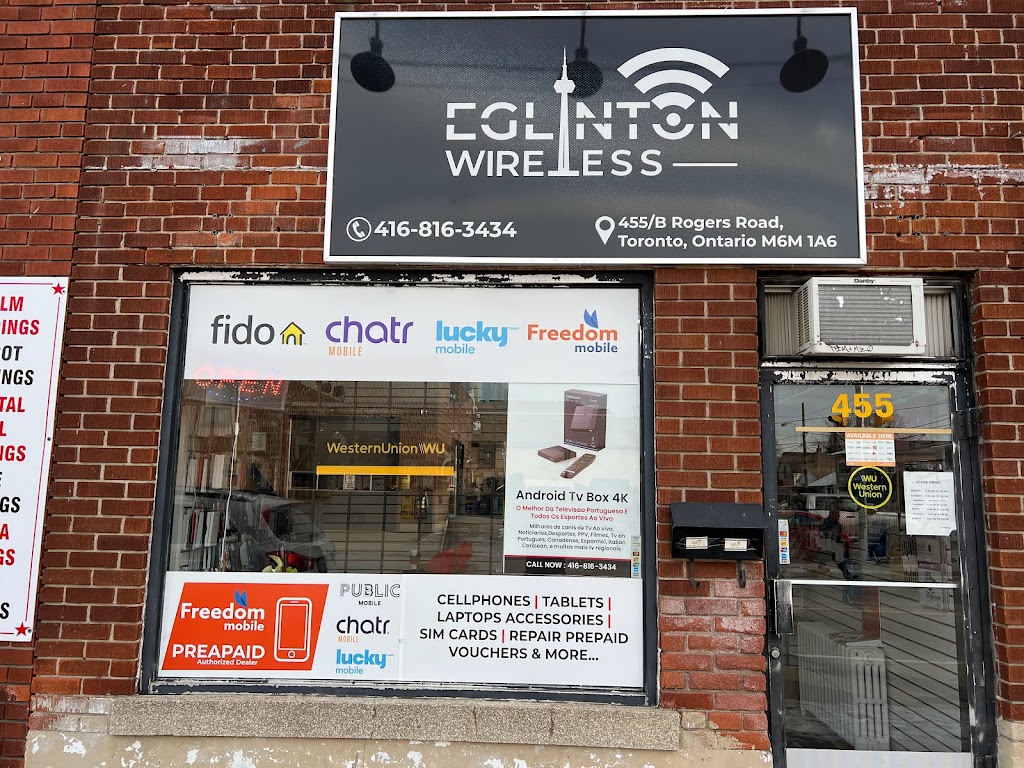 Eglinton Wireless (Fido, Chatr, Freedom, & Lucky Mobile) | 455 Rogers Rd, York, ON M6M 1A6, Canada | Phone: (416) 816-3434