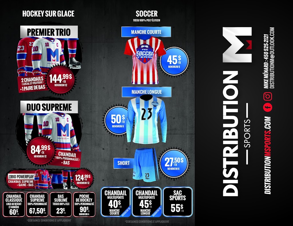 Distribution M-Sports | 1425 Rue Principale Fl B, Granby, QC J2J 0M5, Canada | Phone: (450) 525-2121