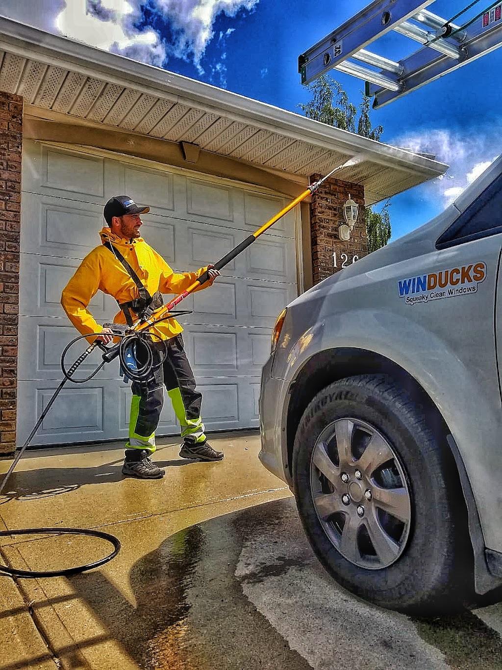 Winducks Gutter & Window Cleaning Cochrane | 430 River Heights Crescent, Cochrane, AB T4C 0T9, Canada | Phone: (587) 572-6425