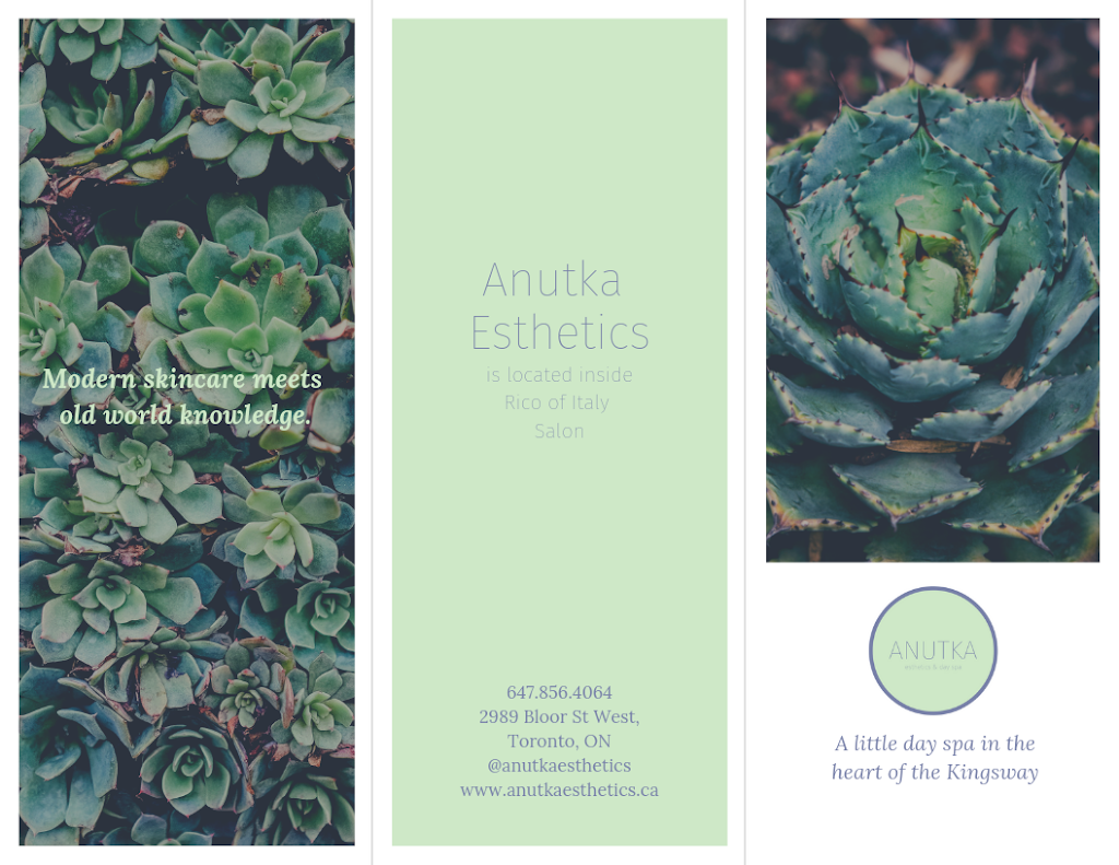 ANUTKA ESTHETICS | 2989 Bloor St W, Etobicoke, ON M8X 1C1, Canada | Phone: (647) 856-4064