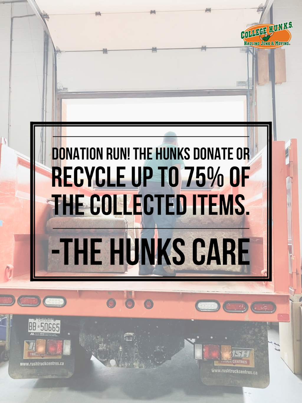 College Hunks Hauling Junk and Moving | 3190 Ridgeway Dr Unit 4, Mississauga, ON L5L 5S8, Canada | Phone: (647) 499-7169