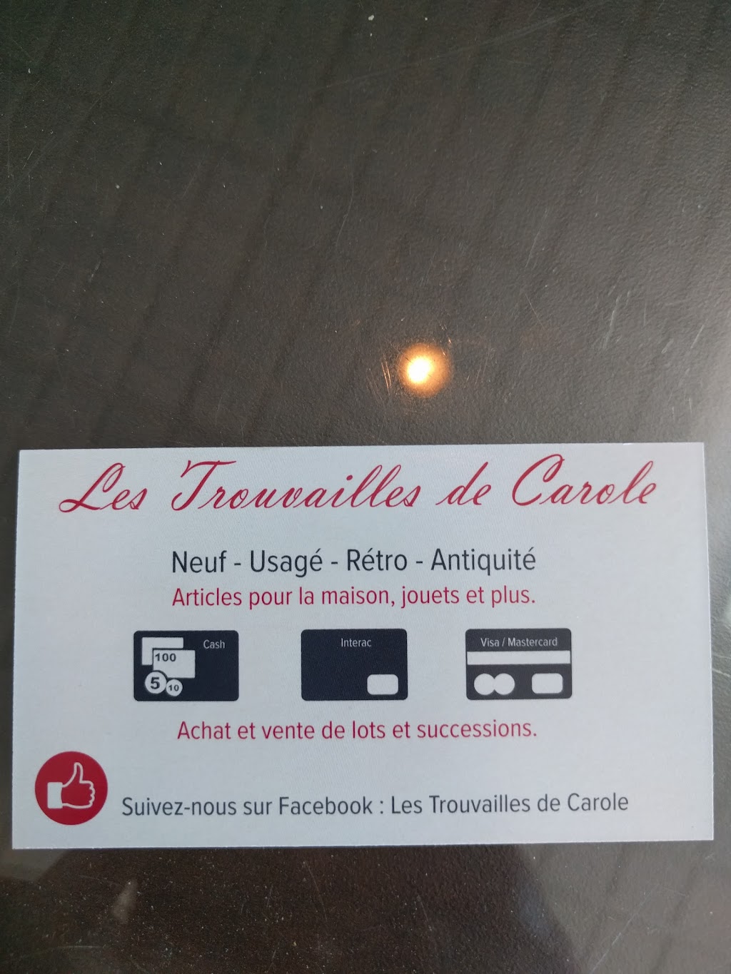 Les trouvailles de Carole | 45 Boulevard Bellerose E, Laval, QC H7K 1S5, Canada | Phone: (450) 933-8070