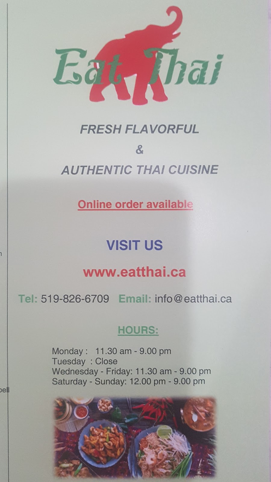 EAT THAI RESTAURANT | 80 Macdonell St, Guelph, ON N1H 2Z6, Canada | Phone: (519) 826-6709