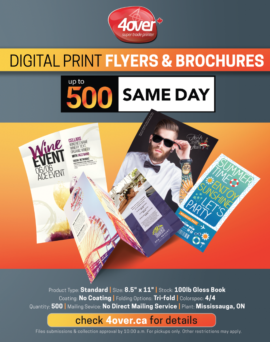 4Over Trade Printing- CANADA | 209 Brunel Rd, Mississauga, ON L4Z 1X3, Canada | Phone: (877) 782-2737