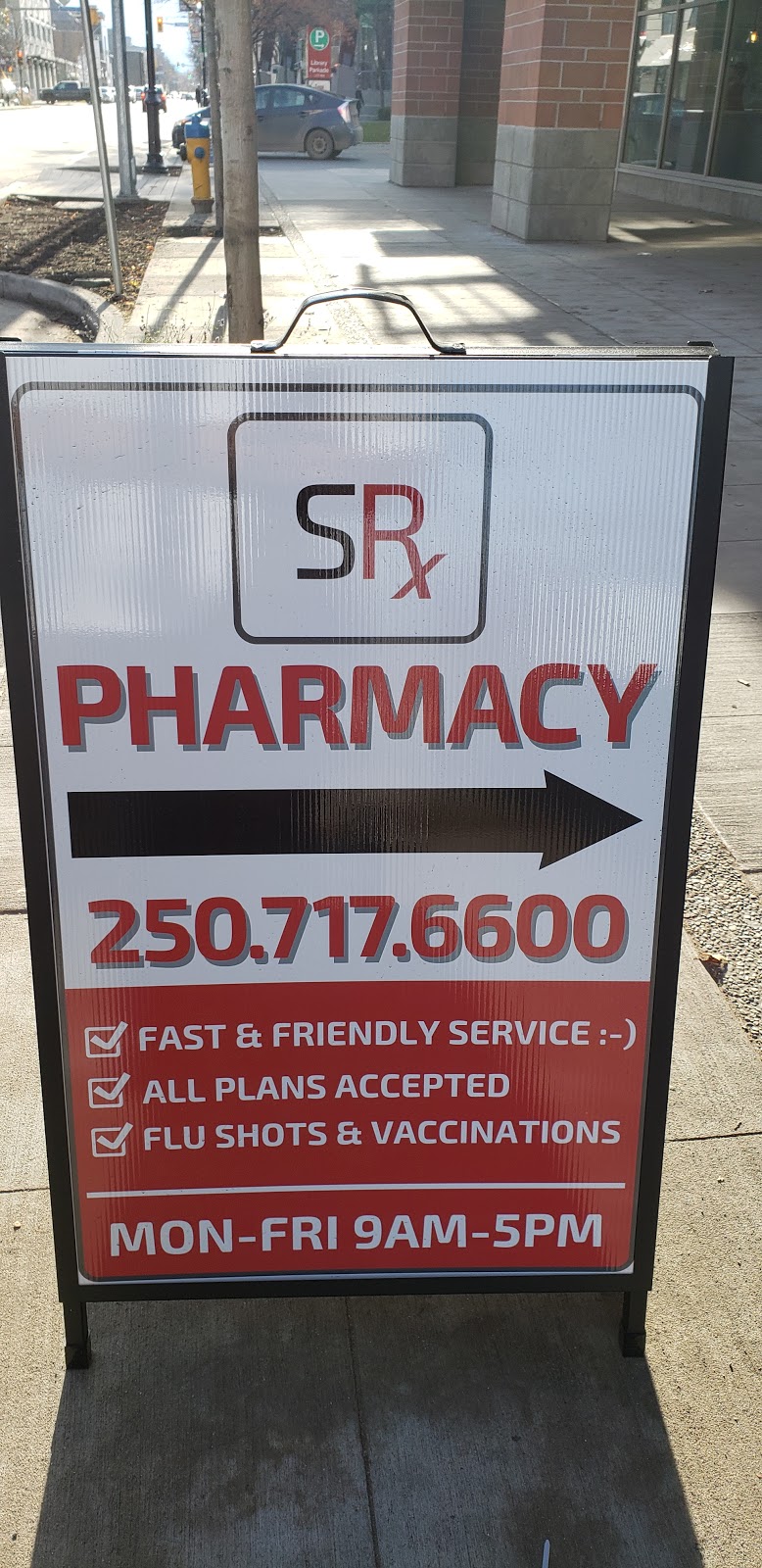 SRx Pharmacy Kelowna | 104 - 1360 Ellis St, Kelowna, BC V1Y 2A2, Canada | Phone: (250) 717-6600