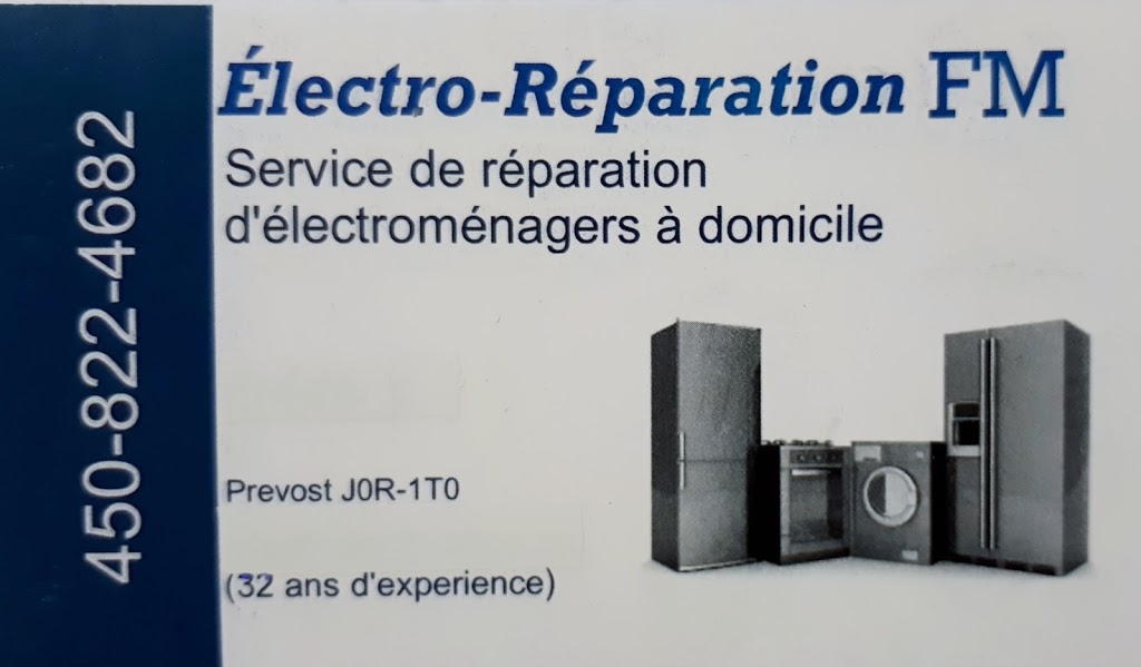Électro-Réparation FM | Rue Forget, Prévost, QC J0R 1T0, Canada | Phone: (450) 822-4682