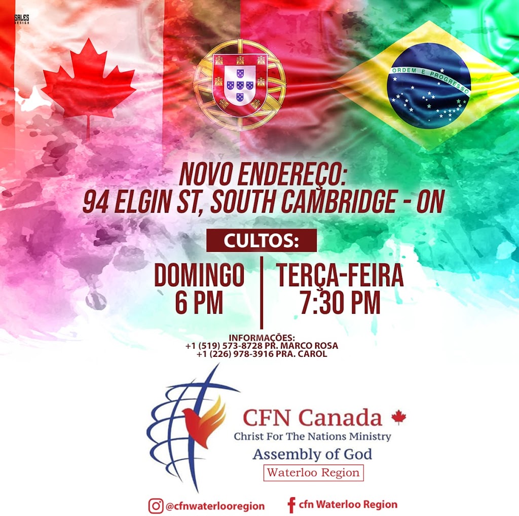 IGREJA CRISTO PARA AS NAÇÕES- Cambridge | 94 Elgin St S, Cambridge, ON N1R 5G5, Canada | Phone: (519) 573-8720